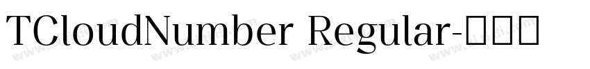 TCloudNumber Regular字体转换